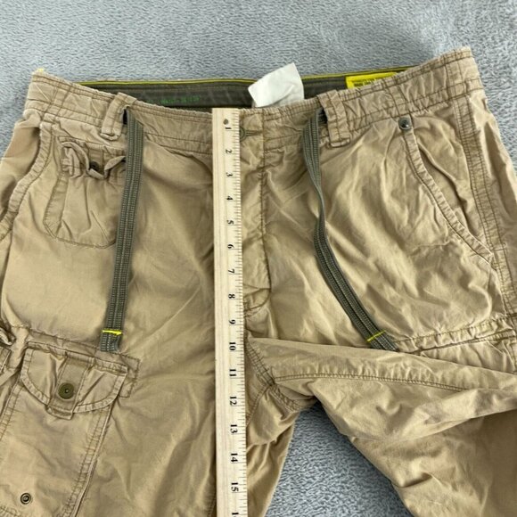 Mens Khaki Cargo Shorts XL 100% Cotton Multiple Pockets 36 Inch Waist 2886 - Picture 5 of 8